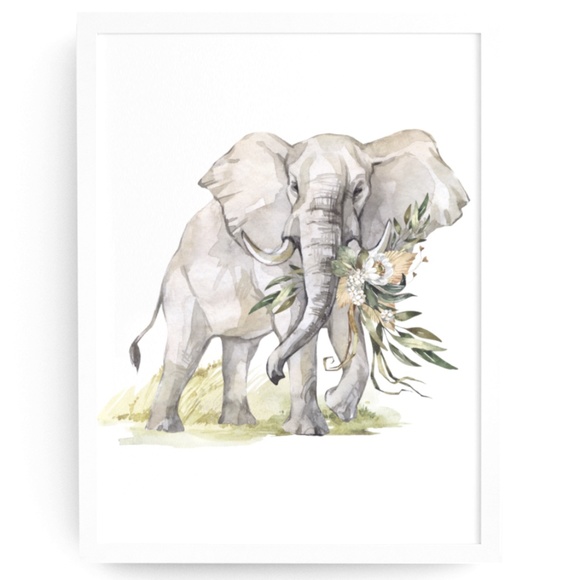 Other - Watercolor Elephant Wall Art Poster Print Unframed